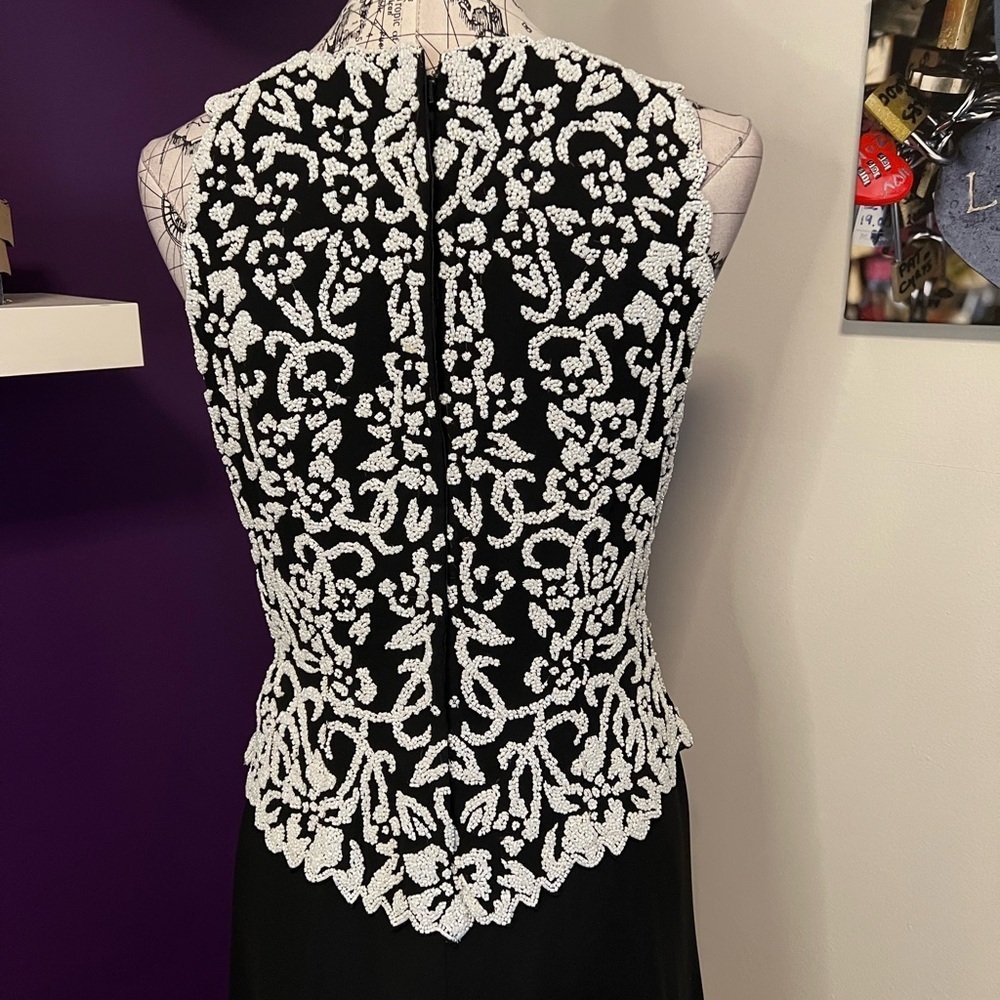 JKARA Sleeveless Gown with Beaded Top - Picture 9 of 13